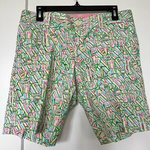 Lilly Pulitzer Swirl Lighthouse Bermuda Shorts Sz 6